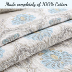 Reversible Cotton Quilt Modern Medallion Pattern