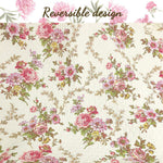 Reversible Cotton Quilt with Floral Print – Classic Bedroom Decor
