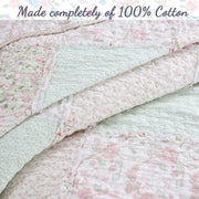 Cottage Floral Cotton Quilt Set – Traditional Decor