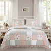 Floral Patchwork Cotton Quilt Bedding Set – Farmhouse Style