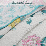 Pink Multi Floral Quilt Set – Cotton Bedroom Décor