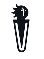 Sun & Moon Bookmark – Flat Black Finish, 4 1/2"–5" H, Celestial Metal Page Marker by Village Wrought Iron Inc.