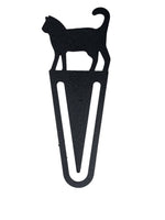 Cat Bookmark – Black Textured Finish, 4 1/2"–5" H, Decorative Metal Page Marker by Village Wrought Iron Inc.