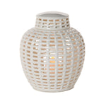 ceramic cutout jar,