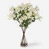 Uttermost 60218 Antiparos Bougainvillea Centerpiece with Cream Blooms in Clear Glass Vase