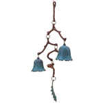 SPI Home Brass Branch and Leaf Garden Bell – 19" Nature-Inspired Outdoor Wind Bell for Porch or Garden Decor