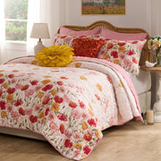 Lightweight Floral Quilt Set for Bed