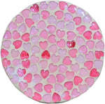 POSH DIKUR C0003 Handmade Little Pink Hearts Wooden Coasters, Set of 4