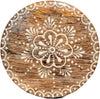 POSH DIKUR C0004 Handmade Mangowood Round Coaster, Set of 4