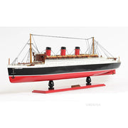 Queen Mary Large Model with Mahogany Case – Nautical Decor Set – 15