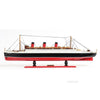 Old Modern Handicrafts 32 Inch Queen Mary Ship Model with Brass Details and Lifeboats