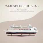 Majesty of the Seas Cruise Ship Model – Handcrafted with Western Red Cedar & Mahogany