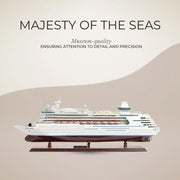 Majesty of the Seas Cruise Ship Model – Handcrafted with Western Red Cedar & Mahogany