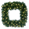Vickerman C164825LED 24" Oregon Fir Artificial Christmas Square Wreath Warm White LED Lights