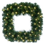 Vickerman C164825LED 24" Oregon Fir Artificial Christmas Square Wreath Warm White LED Lights