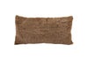 Short Wool Curly Sheepskin Lumbar Cushion 11"H x 22"W – Butterscotch Premium Wool Front with Flax Linen Backing By Auskin