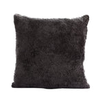Short Wool Curly Sheepskin Square Cushion 20"X20"Natural Wool Neutral Texture Accent Pillow By Auskin