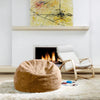 Butterscotch sheepskin bean bag chair indoor seating
