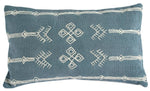 ARYA Blue Cotton Lumbar Decorative Cushion by Auskin