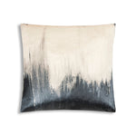 Modern Luxe Contour Design Velvet Pillow 22" x 22" Charcoal with Gold Foil & Metallic Embroidery by Cloud9