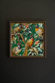 Textured pheasant painting for home décor