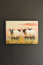 Wall Art – Framed Sheep Painting in Pastel Colors by Kalalou