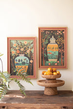 Wall Art – Set of Two Framed Vase Paintings with Flowers by Kalalou