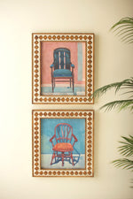 Framed Chair Wall Art Set of 2 – 20" Tall Prints by Kalalou