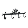 Rustic Wrought Iron Coat Rack 4 Hook Wall Mount