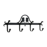 Rustic Adirondack Wall Mounted Coat Rack 4 Hooks