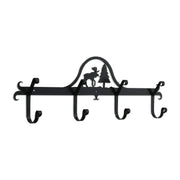 Moose & Pine Wall Mounted Coat Rack 4 Hooks