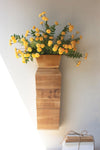 Recycled Wood Tabletop or Wall Vase – Natural Finish – 24.5" Tall by Kalalou