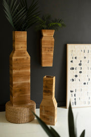 Natural Reclaimed Wood Wall and Table Vase – 24.5