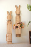 Wooden Easter rabbit hanging wall planter