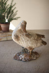 13.5 inch tall faux concrete duck indoor decor