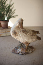 Faux Concrete Duck – Head Turned Design – 13.5" Tall Decorative Accent by Kalalou