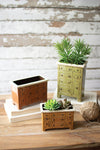 Set of 3 Ceramic Chest of Drawers Planters – 8" Tall Decorative Pots by Kalalou