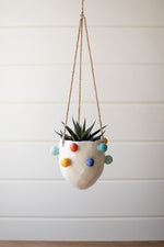 Hanging Ceramic Bubble Planter – 5.5" Tall Colorful Decorative Pot by Kalalou