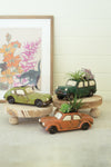 Set of 3 Ceramic Cars Planters – 4.5" Tall
