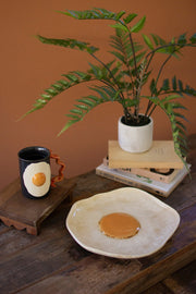 Ceramic Fried Egg Platter – 3.25