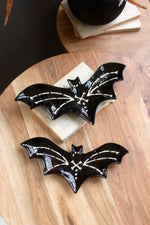 Ceramic Bat Platters – 1" Tall Decorative Serving Trays 2x Set of 2 by Kalalou