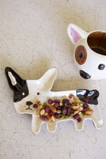 French Bulldog shaped ceramic serving tray