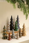 Kalalou Set of Ten Ceramic Christmas Trees – Tabletop Holiday Décor