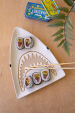 Coastal Ceramic Shark Dish – 10.5" Tall Decorative Platter by Kalalou