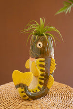 Tabletop Largemouth Bass Vase – Sculpted Fish Decor – 10" Tall Accent by Kalalou