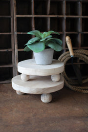 10 inch rustic wooden riser display stand