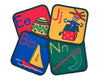 Carpets for Kids PLUS ABC Phonic Seating Learning Rug 12" Blue, Squares Kit Set of 26