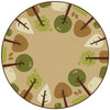 Carpets for Kids KIDSoft Tranquil Trees Decorative Classroom Rug, Tan, 6' Round
