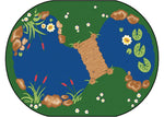 Lily Pads & Little Feet: A Tranquil Classroom Rug for Story time & Playtime, Oval