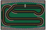 Carpets For Kids Super Speedway Racetrack Classroom Rug, Rectangle